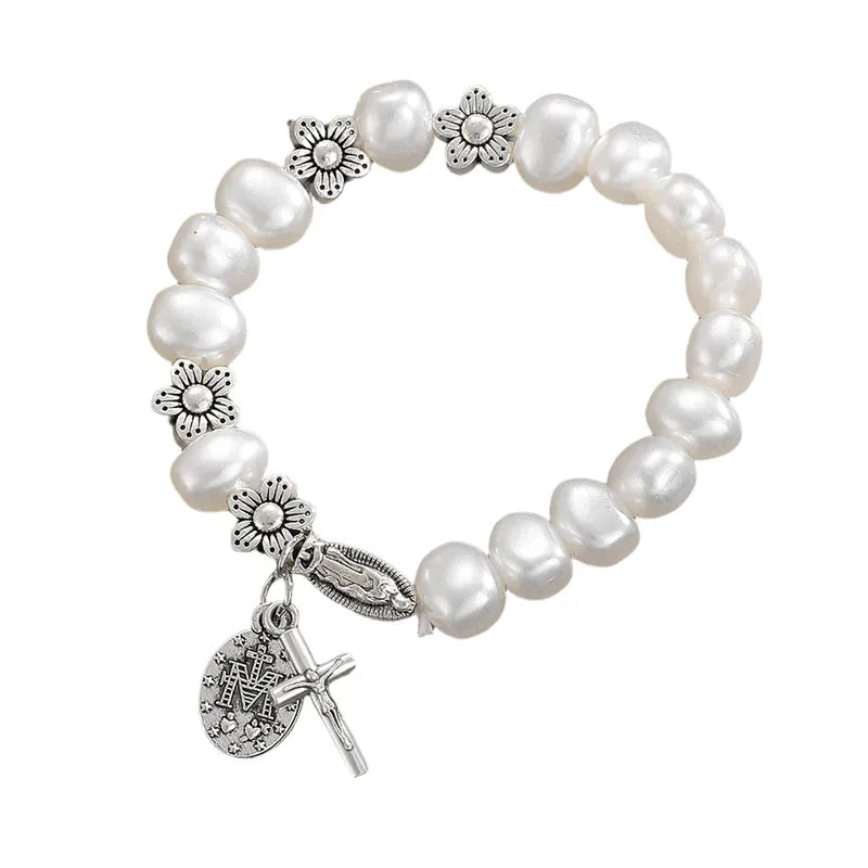 Faux pearl bracelet