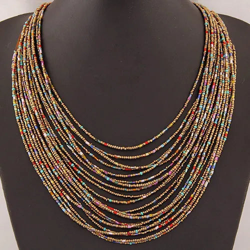 Golden Beaded Necklace