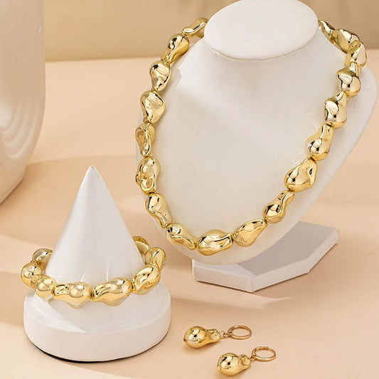 necklace, bracelet, earrings set