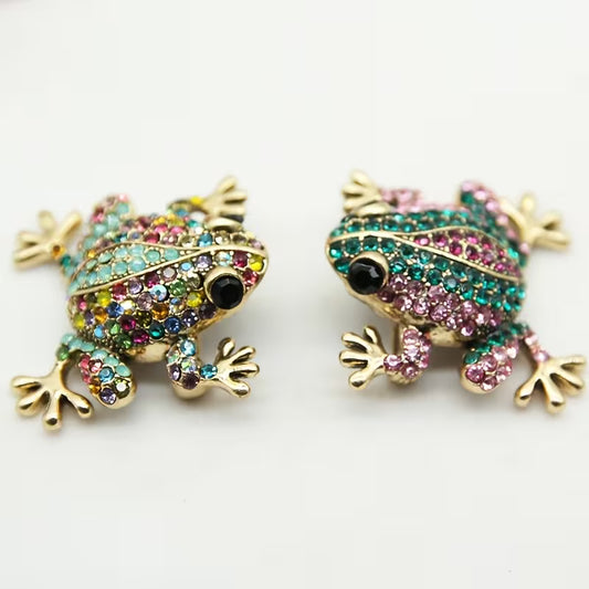 Frog Necklace & brooch pin set