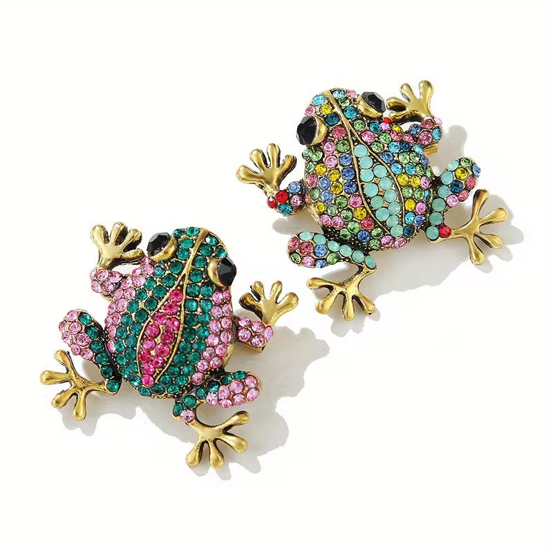 Frog Necklace & brooch pin set
