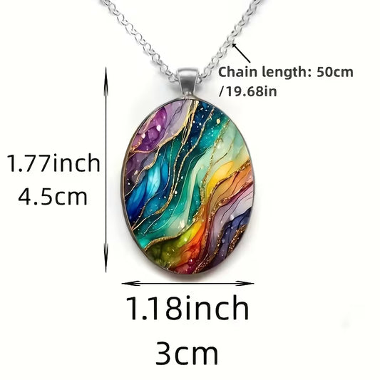 Multicolored pendant necklace
