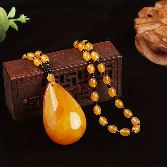 Resin stone necklace