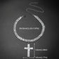Rhinestone cross chocker