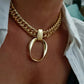 Gold pendant chocker