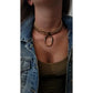 Gold pendant chocker