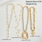Layered 18k gold & faux pearl necklace