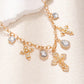 14k gold plated crosses necklace