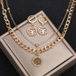 Tree-Of-Life Golden necklace & earring set