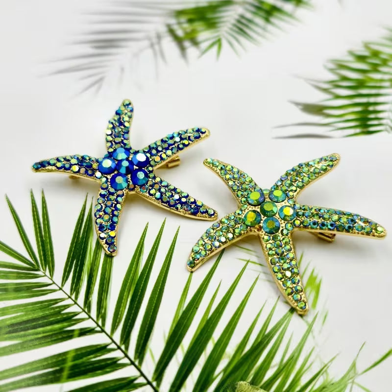 2 Starfish Brooch-Pins