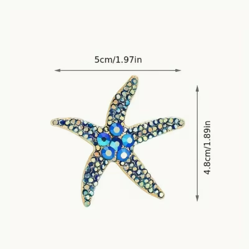 2 Starfish Brooch-Pins