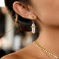 Gold cross earrings