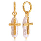 Gold cross earrings