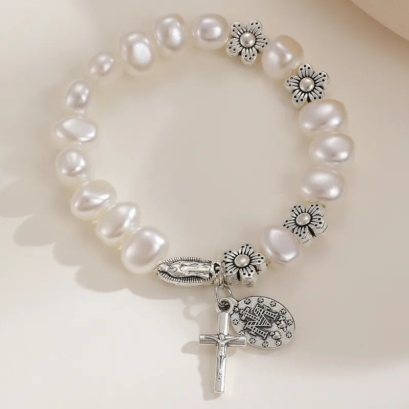 Faux pearl bracelet