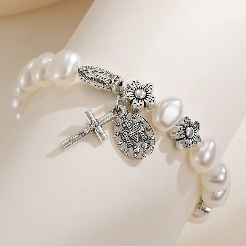 Faux pearl bracelet