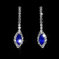 3-piece set necklace braclet earringsrhinestones royal blue gems