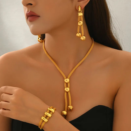 necklace bracelet earrings