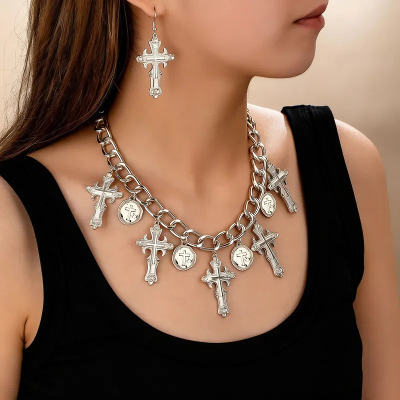 Christian necklace and earring set