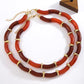 Two resin necklaces & three bracelets