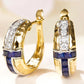 blue & gold earrings
