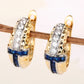 blue & gold earrings