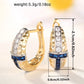 blue & gold earrings