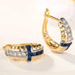 blue & gold earrings