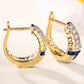 blue & gold earrings