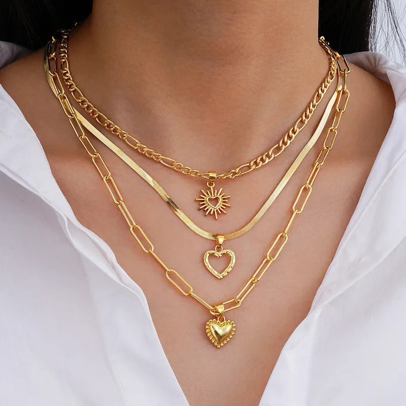 Layered Heart Necklace