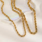 Gold Plated Rope Necklace