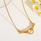 Golden hands necklace