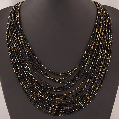 Black Bead Necklace