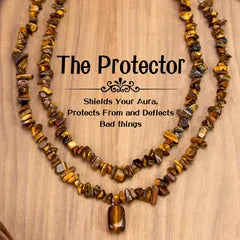 Stone look layered necklace