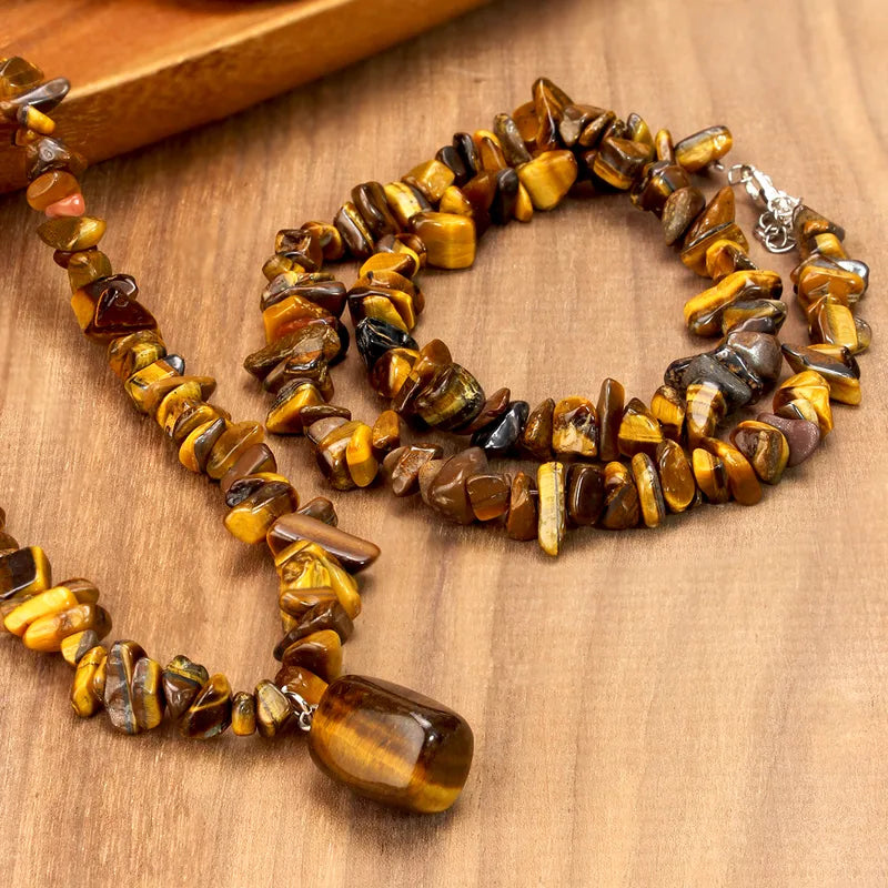 Stone look layered necklace