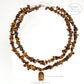 Stone look layered necklace