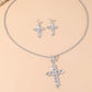 Rhinestone necklace & earring set