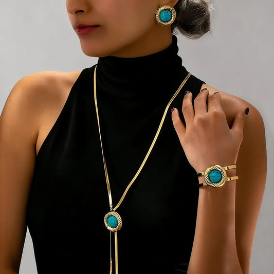 necklace, bracelet, earring set