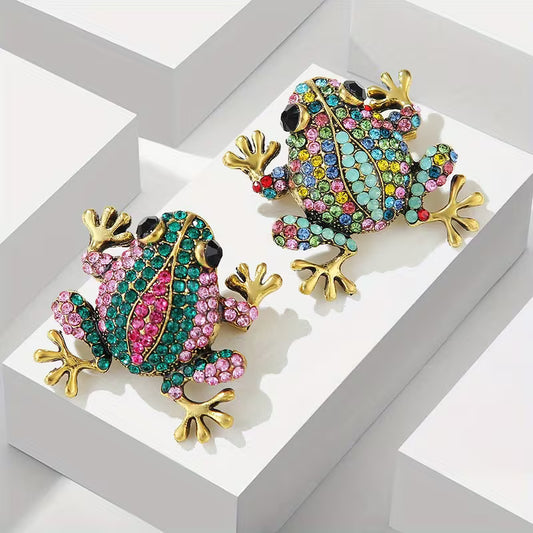Frog Necklace & brooch pin set