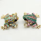 Frog Necklace & brooch pin set