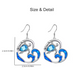 blue heart necklace and earring set