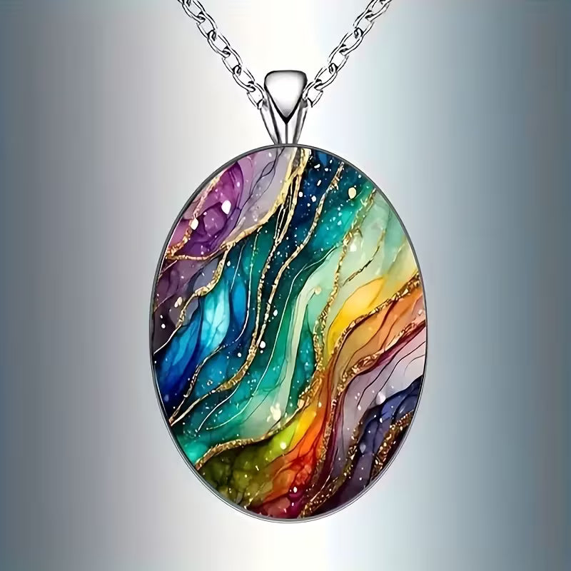 Multicolored pendant necklace