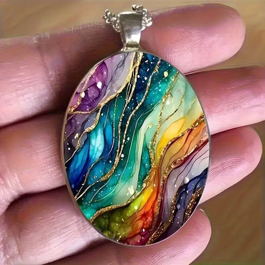 Multicolored pendant necklace