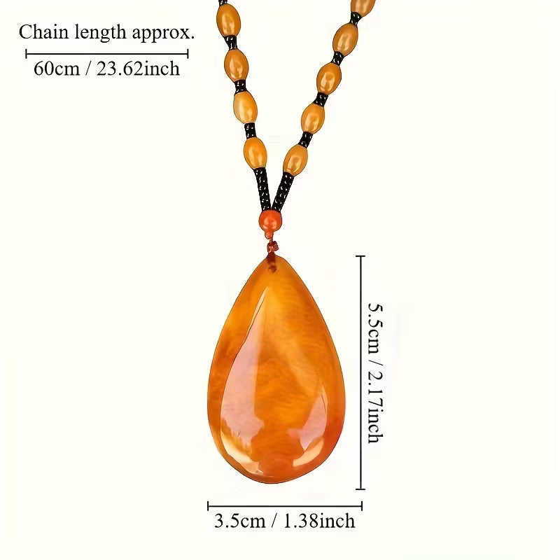 Resin stone necklace