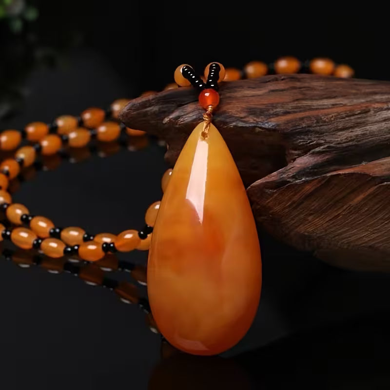 Resin stone necklace