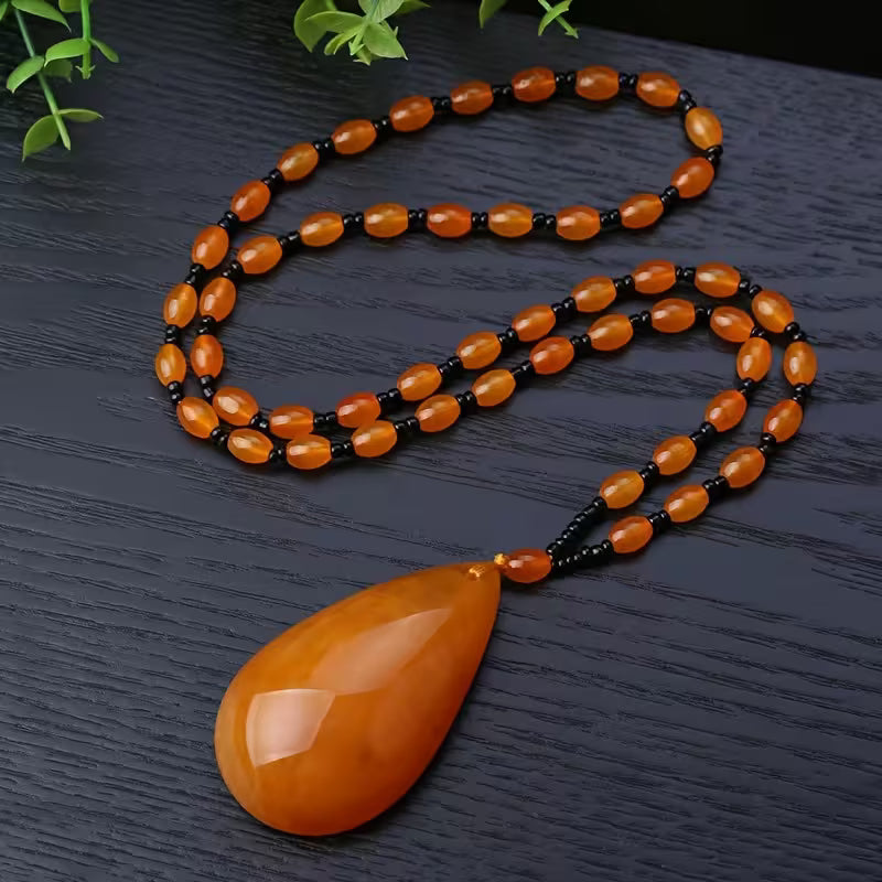 Resin stone necklace